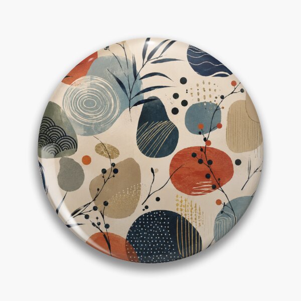 Item preview, Japandi Wabi Sabi Organic Abstract Botanical Pattern designed and sold by QCena.