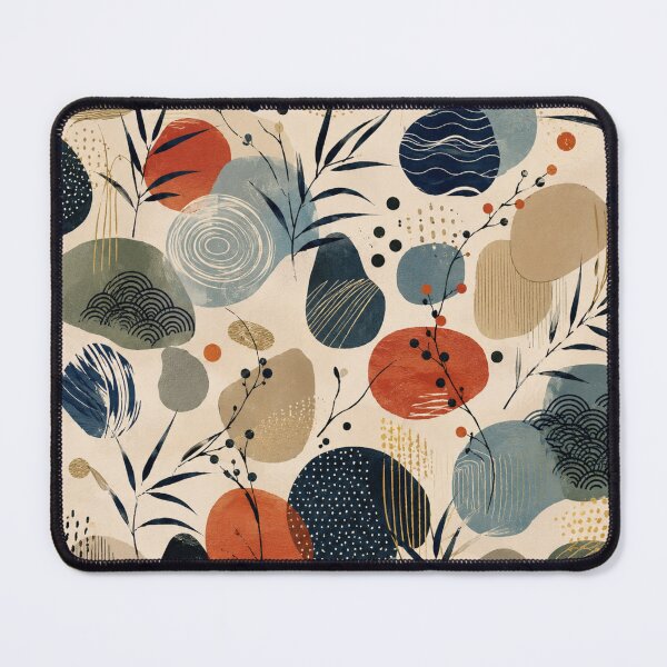 Item preview, Japandi Wabi Sabi Organic Abstract Botanical Pattern designed and sold by QCena.