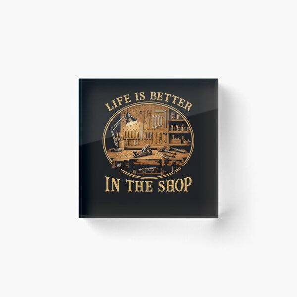 Item preview, Life Is Better In The Shop Vintage Woodworking designed and sold by Hedoraxe.