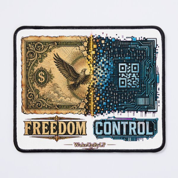 Item preview, Freedom or Control – Paper Money Goes Digital designed and sold by WakeUpByLP.