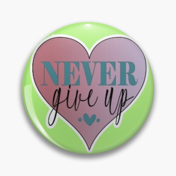 Item preview, Never Give Up Pastel Heart Aesthetic Quote Sticker designed and sold by Scro-Ciob-Shop.