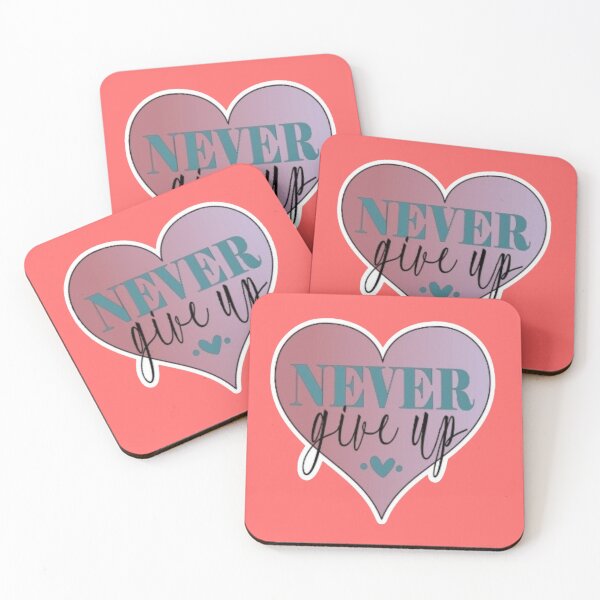 Item preview, Never Give Up Pastel Heart Aesthetic Quote Sticker designed and sold by Scro-Ciob-Shop.