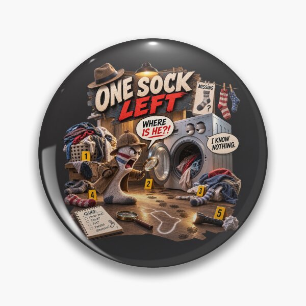 Item preview, One Sock Left – Another Case Goes Cold designed and sold by Golden Era Studio.