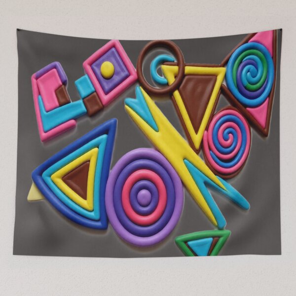 Item preview, shape language C br colorful geometric abstract design designed and sold by SmashingDeals.
