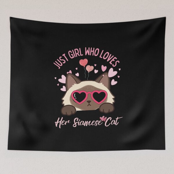 Item preview, Just A Girl Who Loves Her Siamese Cat Heart Sunglasses Cute Pink Hearts designed and sold by Fateh-Kro ⭐⭐⭐⭐⭐.