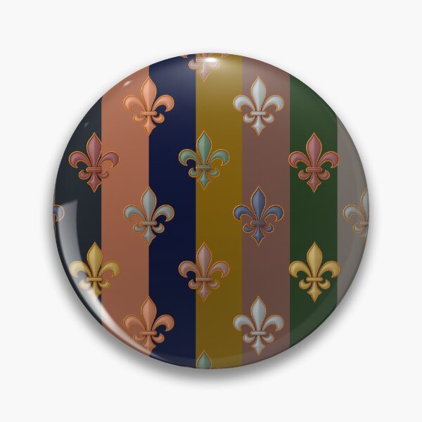 Item preview, Autumnal Fleur-de-lis Stripes Pattern Design  designed and sold by PatternTitan.