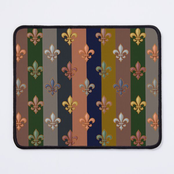 Item preview, Autumnal Fleur-de-lis Stripes Pattern Design designed and sold by PatternTitan.