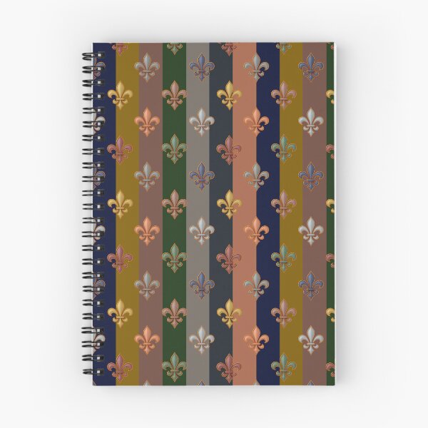Item preview, Autumnal Fleur-de-lis Stripes Pattern Design  designed and sold by PatternTitan.