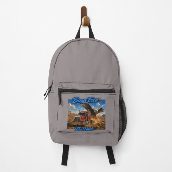 Item preview, Born Free Fly High – American Eagle & Semi Truck Art designed and sold by NomadForge.