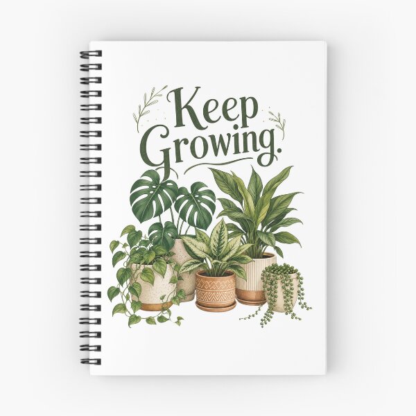 Item preview, Plant Parent Keep Growing – Lush Green Aesthetic Pots – Hand-Drawn Indoor Jungle Art designed and sold by bobscraze.