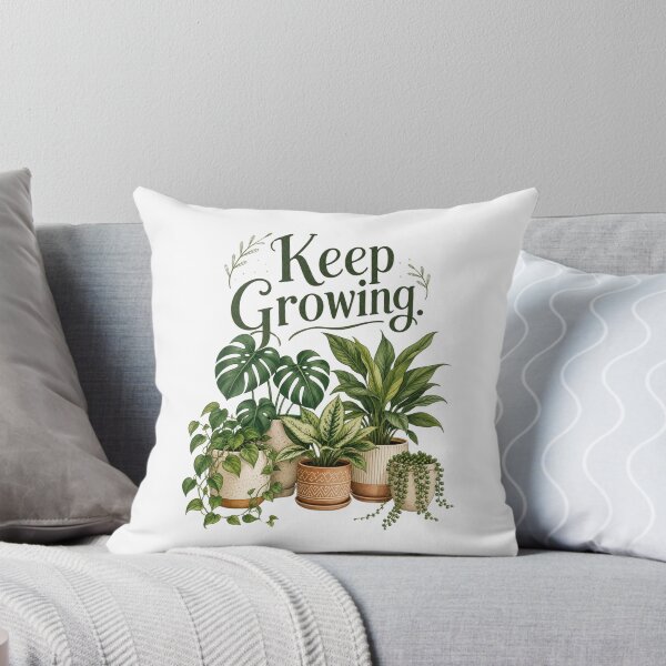 Item preview, Plant Parent Keep Growing – Lush Green Aesthetic Pots – Hand-Drawn Indoor Jungle Art designed and sold by bobscraze.