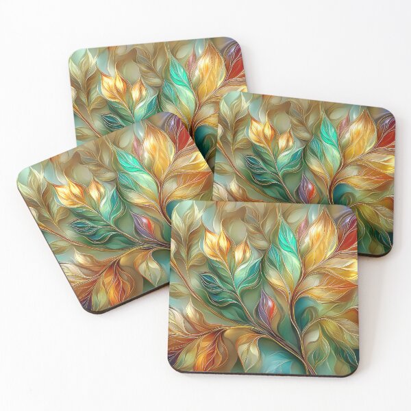Item preview, Abstract Autumn Leaves  Art | Maple Fall Nature Illustration designed and sold by MargaretWiktor.
