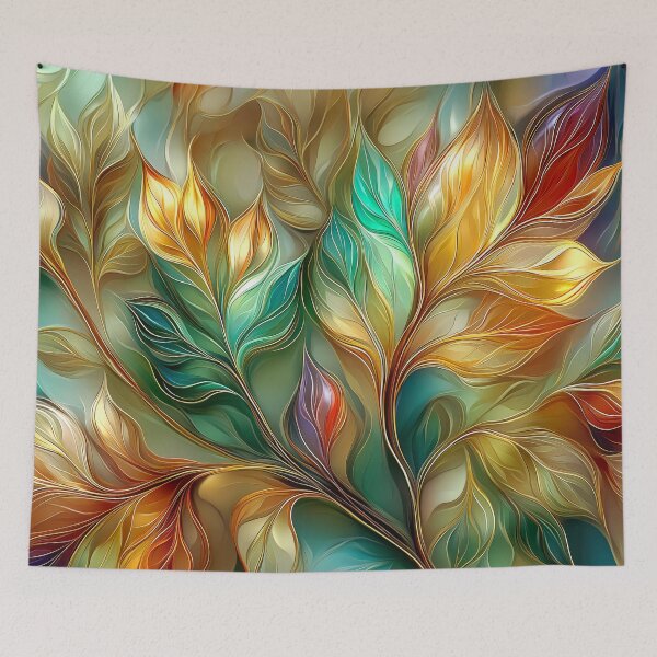 Item preview, Abstract Autumn Leaves  Art | Maple Fall Nature Illustration designed and sold by MargaretWiktor.