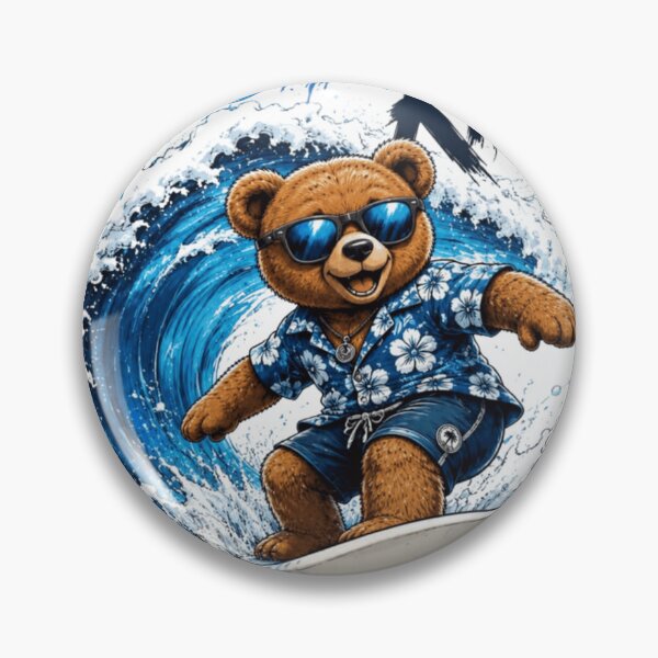 Item preview, Surf King Ride Bear Everywhere – Beach Surfing Lifestyle Design designed and sold by RajDeals.