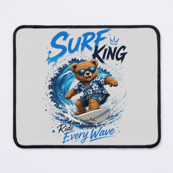 Item preview, Surf King Ride Bear Everywhere – Beach Surfing Lifestyle Design designed and sold by RajDeals.