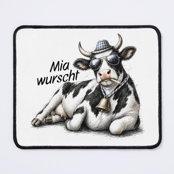 Item preview, The chill Bavarian cow designed and sold by ABCrazyShop.