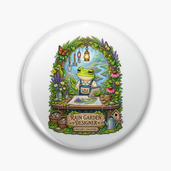 Item preview, Rain Garden Designer | Frog Gardener | Nature’s Engineer designed and sold by MrDev.
