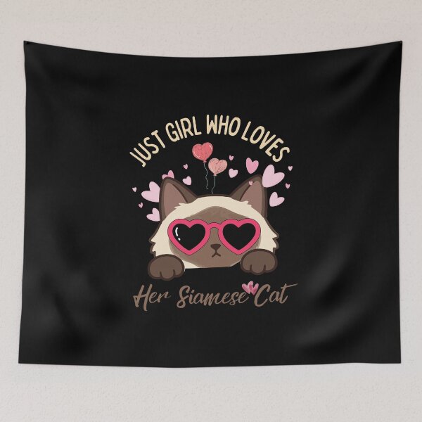 Item preview, Just A Girl Who Loves Her Siamese Cat Heart Sunglasses Cute Pink Hearts designed and sold by Fateh-Kro ⭐⭐⭐⭐⭐.