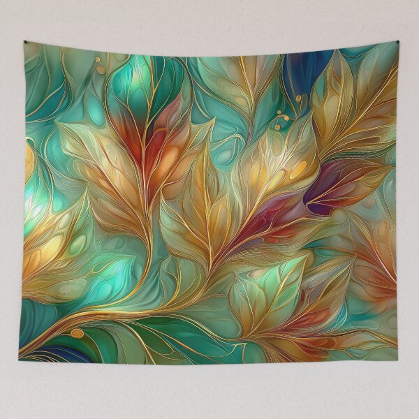 Item preview, Abstract Autumn Leaves Botanical Art | Maple Fall Nature Illustration designed and sold by MargaretWiktor.