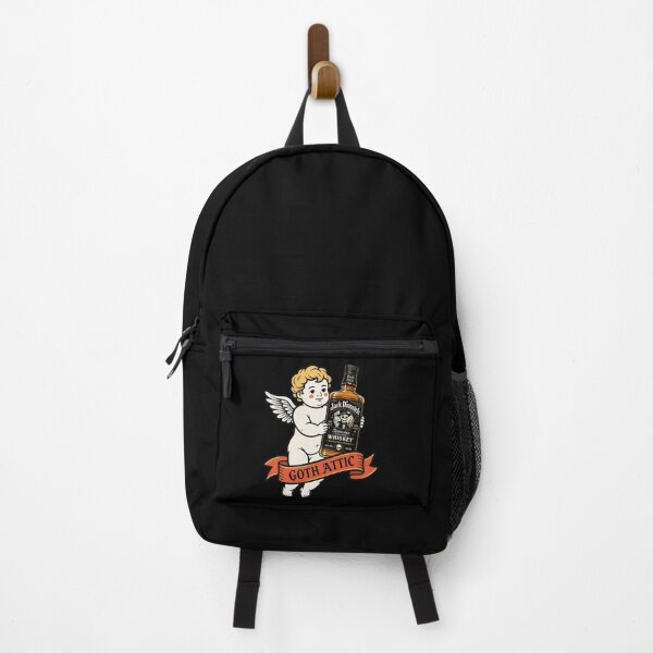 Item preview, Jack Damniels Gothic Cherub | Dark Whiskey Illustration | Goth Attic Vintage Art designed and sold by gothattic.