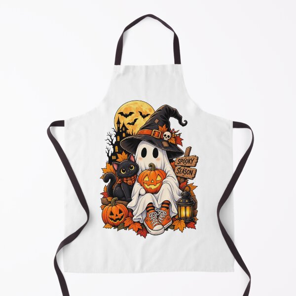 Item preview, Cute Ghost Black Cat Halloween Spooky Season designed and sold by afr-saad.