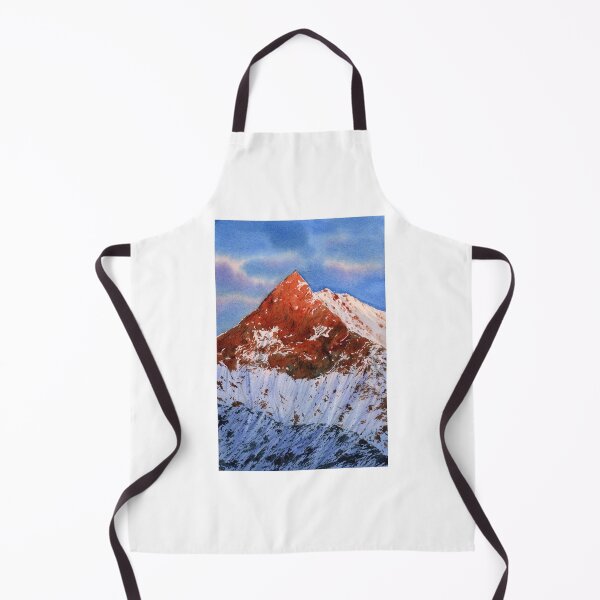 Item preview, Majestic Red Mountain Peak Sunset Glow Watercolor designed and sold by Por564.