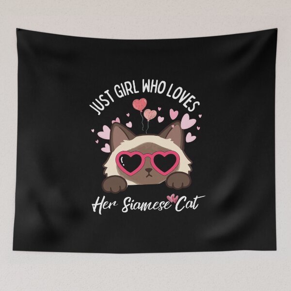 Item preview, Just A Girl Who Loves Her Siamese Cat Heart Sunglasses Cute Pink Hearts designed and sold by Fateh-Kro ⭐⭐⭐⭐⭐.