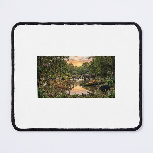 Item preview, Lush Forest Oasis: Wildlife at the Watering Hole designed and sold by Ak-art-shop.