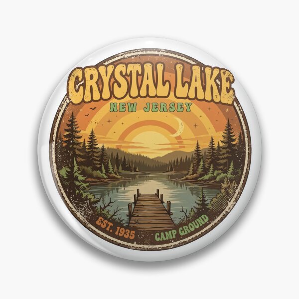 Item preview, Friday the 13th Vintage Crystal Lake New Jersey Camp Ground Graphic - 1970s Retro Horror Aesthetic  designed and sold by ICANTWithoutCOFFEE.