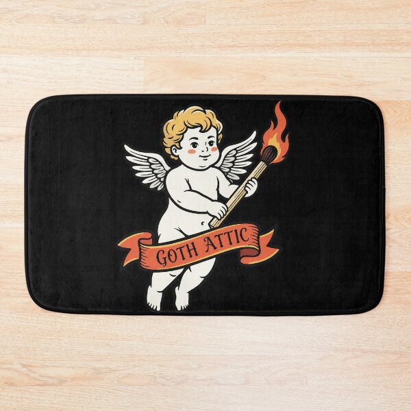 Item preview, Gothic Cherub Match | Dark Angel Fire Illustration | Goth Attic Vintage Art designed and sold by gothattic.
