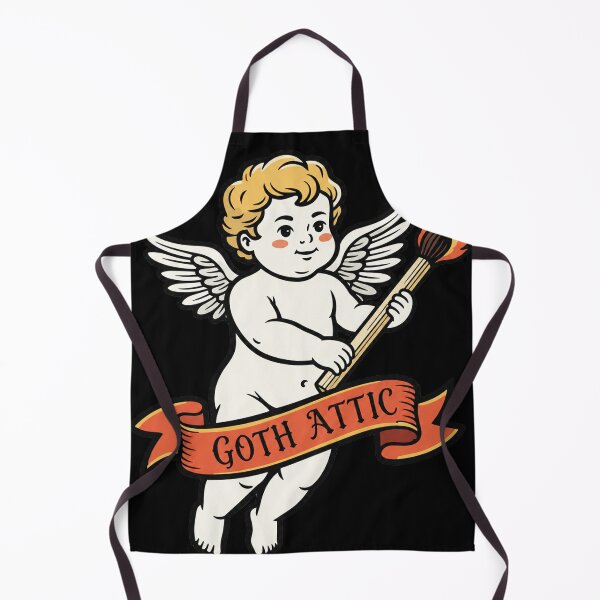 Item preview, Gothic Cherub Match | Dark Angel Fire Illustration | Goth Attic Vintage Art designed and sold by gothattic.