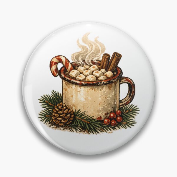 Item preview, Vintage Retro Winter Christmas Holiday Cottagecore Cozy Hot Cocoa Mug Gift  designed and sold by Artycom.