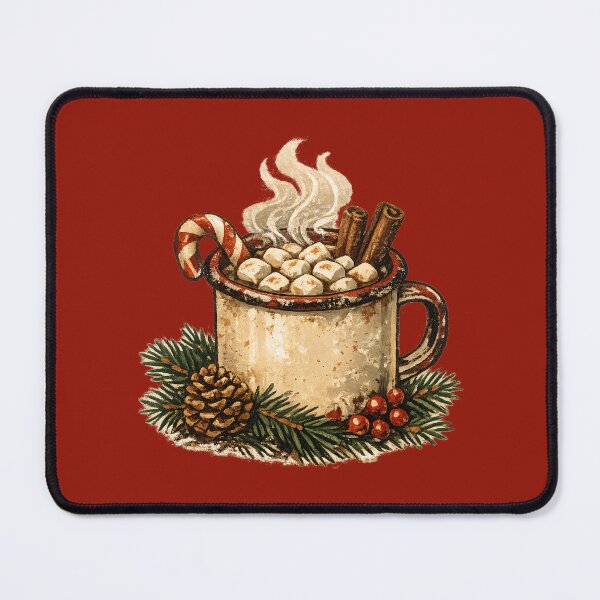 Item preview, Vintage Retro Winter Christmas Holiday Cottagecore Cozy Hot Cocoa Mug Gift designed and sold by Artycom.