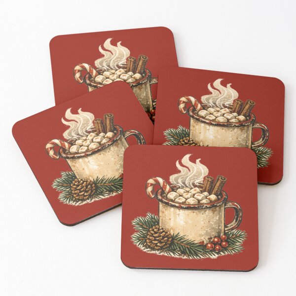 Item preview, Vintage Retro Winter Christmas Holiday Cottagecore Cozy Hot Cocoa Mug Gift  designed and sold by Artycom.