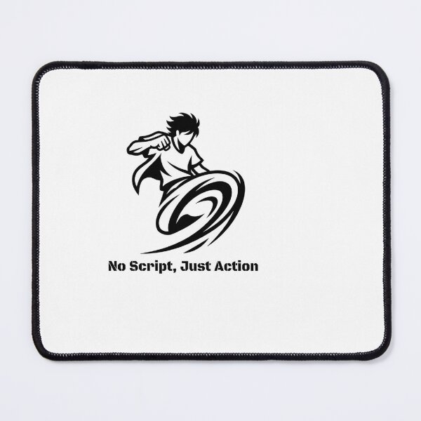 Item preview, No Script, Just Action – Manga Hero designed and sold by Shadova.