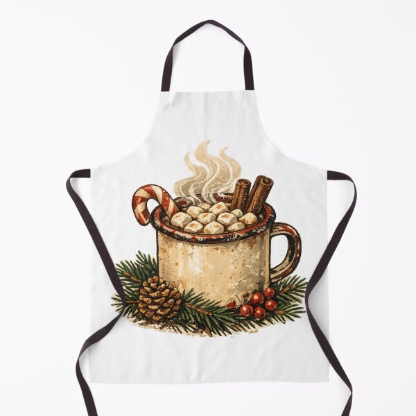 Item preview, Vintage Retro Winter Christmas Holiday Cottagecore Cozy Hot Cocoa Mug Gift designed and sold by Artycom.