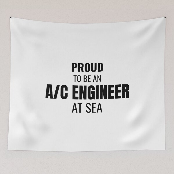 Item preview, Proud to be an A/C Engineer at Sea (Black) designed and sold by ShipCrewNation.