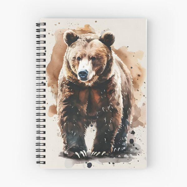 Item preview, Majestic Grizzly Bear Watercolor Portrait designed and sold by tamararasnowi.