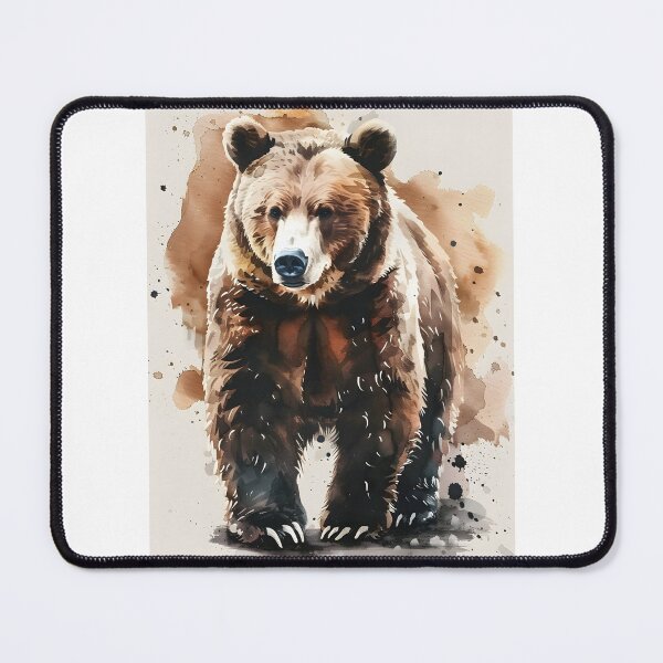 Item preview, Majestic Grizzly Bear Watercolor Portrait designed and sold by tamararasnowi.