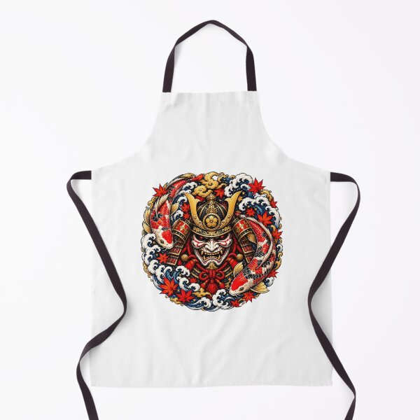 Item preview, Koi Samurai | Japanese Warrior Mask | Waves & Maple Leaves designed and sold by MrDev.