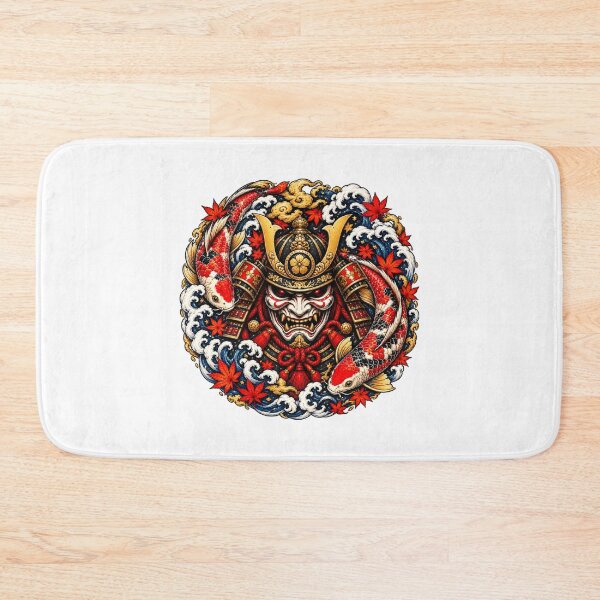 Item preview, Koi Samurai | Japanese Warrior Mask | Waves & Maple Leaves designed and sold by MrDev.