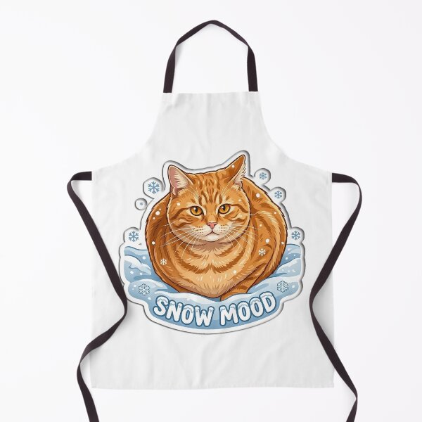 Item preview, Snow Mood Cute Ginger Cat Winter Illustration designed and sold by FotoBastek.