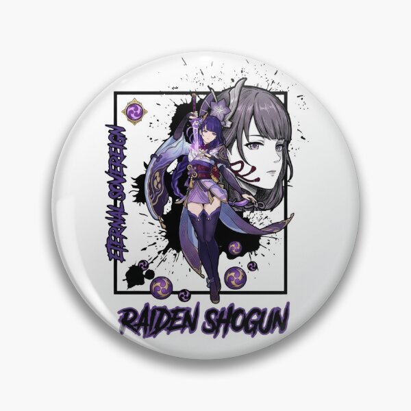 Item preview, Raiden Shogun Bnw Pop Art designed and sold by IwoneCreative.