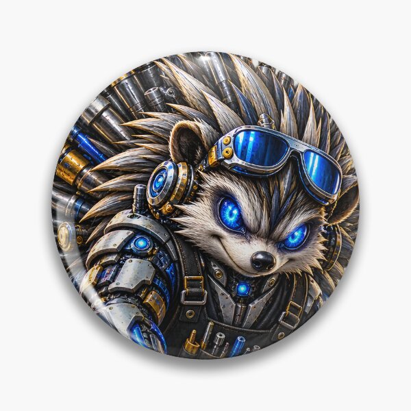 Item preview, Steel Hedgehog Tool & Die Maker – Mechanical Animal Industrial Worker designed and sold by SteelCoat Studio.