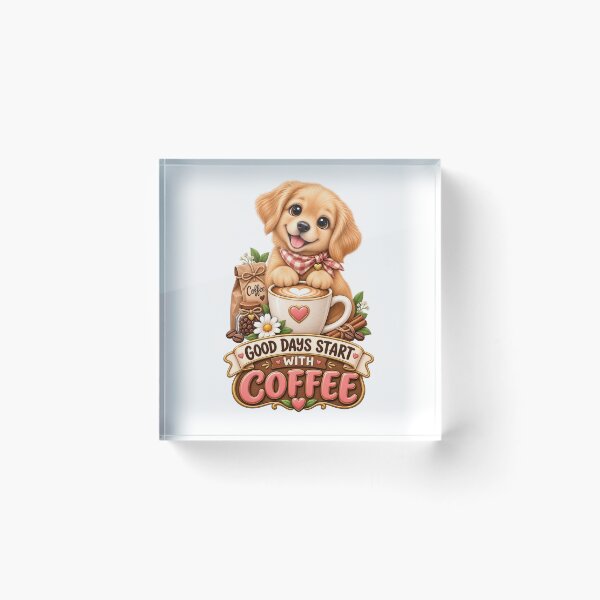 Item preview, Good Days Start With Coffee – Cute Golden Retriever Coffee Lover designed and sold by HO•Designs.