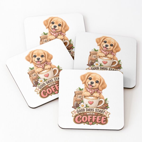 Item preview, Good Days Start With Coffee – Cute Golden Retriever Coffee Lover designed and sold by HO•Designs.