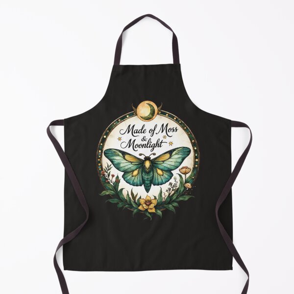 Item preview, Mystic Moth Made of Moss and Moonlight–Enchanted Nature Design designed and sold by Connys Colorful World.
