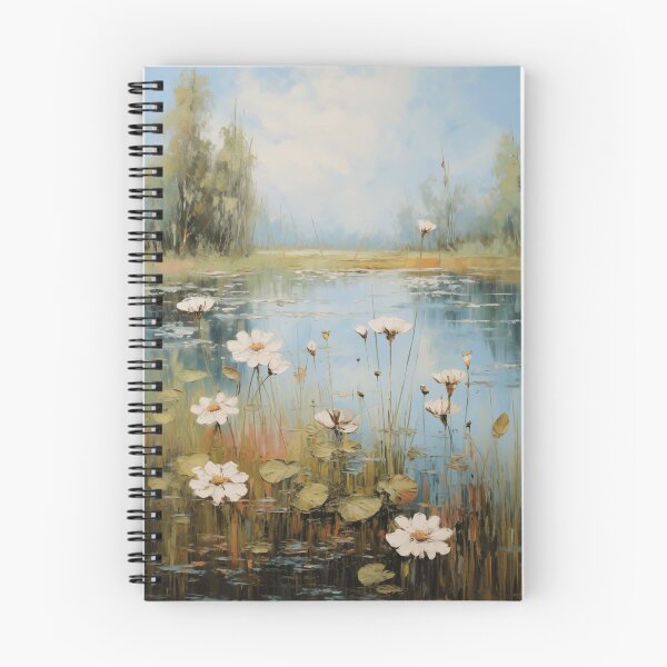 Item preview, Serene Water Lilies Pond Oil Painting designed and sold by tamararasnowi.