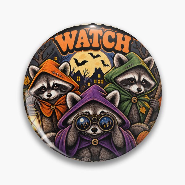 Item preview, The Neighborhood Watch Raccoons | Funny Woodland Animal Graphic | Cute Spooky Cottagecore Shirt designed and sold by warlistop.