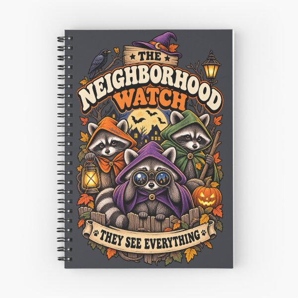 Item preview, The Neighborhood Watch Raccoons | Funny Woodland Animal Graphic | Cute Spooky Cottagecore Shirt designed and sold by warlistop.
